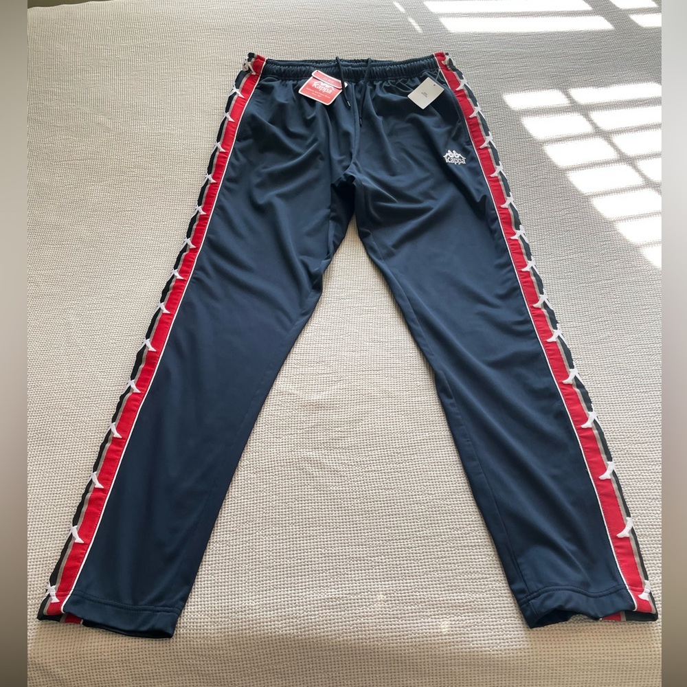 Kappa Men’s Authentic Hale Slim Fit Pants Blue/Navy-Red-White Size XL